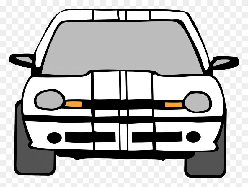 2555x1875 Dodge Neon Car 1 Black White Line Art Coloring Car Line Art Front View, Bumper, Vehicle, Transportation HD PNG Download