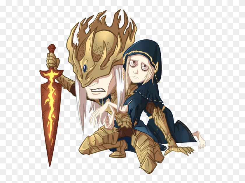 573x567 Does Not Apply To The Hitless Speedrun Hybrid Run Dark Souls Chibi, Weapon, Weaponry, Person HD PNG Download