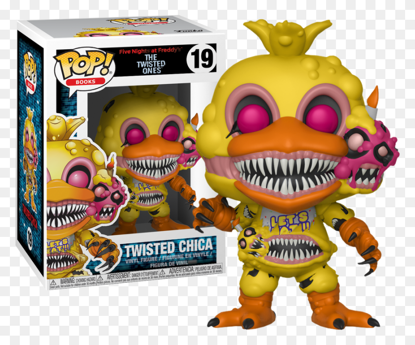 869x712 Не Применяется Twisted Chica Funko Pop, Toy, Label, Text Hd Png Download