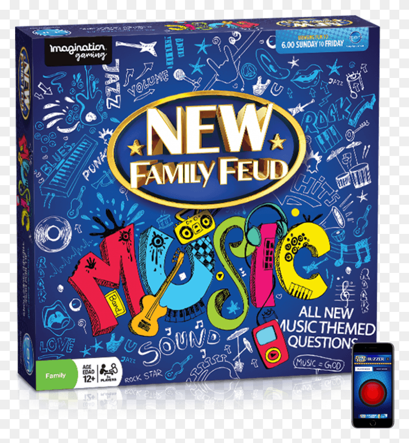 800x871 Does Your Family Family Feud Music Board Game, Advertisement, Poster, Mobile Phone HD PNG Download