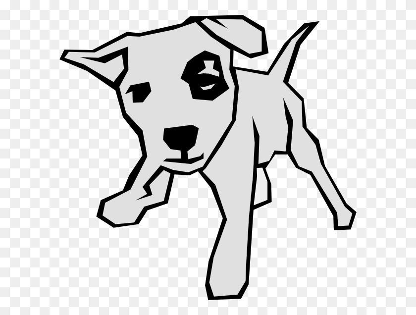 600x576 Dog 03 Drawn With Straight Lines Svg Clip Arts, Stencil, Label, Text HD PNG Download