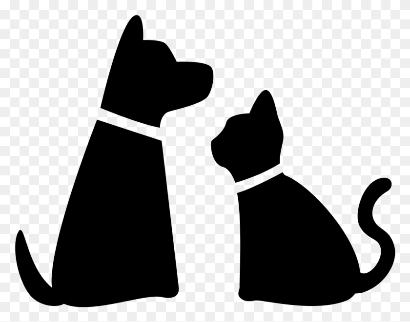 1097x846 Dog And Cat Silhouette Cat And Dog, Gray, World Of Warcraft HD PNG Download