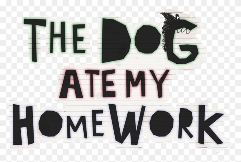 888x575 Dog Ate My Homework Clipart, Text, Label, Alphabet HD PNG Download