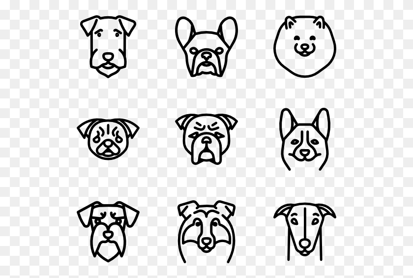 529x505 Dog Breeds Heads Portable Network Graphics, Gray, World Of Warcraft HD PNG Download