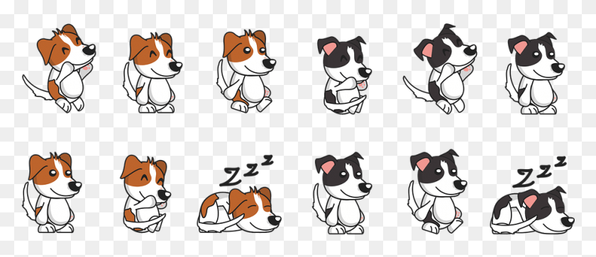 961x374 Dog Comic Vectors Cartoon Animal Cute Cheerful Cartoon, Cat, Pet, Mammal HD PNG Download