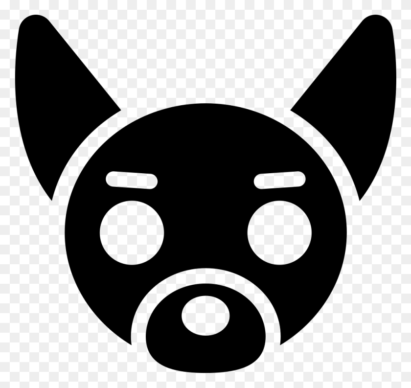 981x923 Dog Ears Dog Ear Cartoon, Stencil, Symbol, Logo HD PNG Download