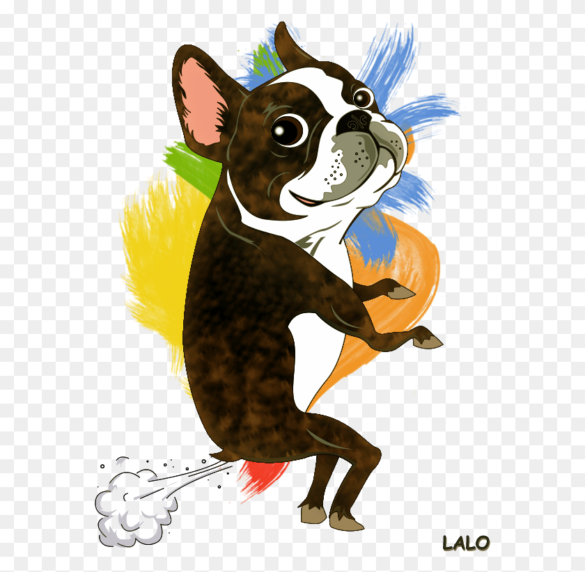 568x762 Dog Fart Cliparts Easy Boston Terrier Drawing, Animal, Pet, Mammal HD PNG Download