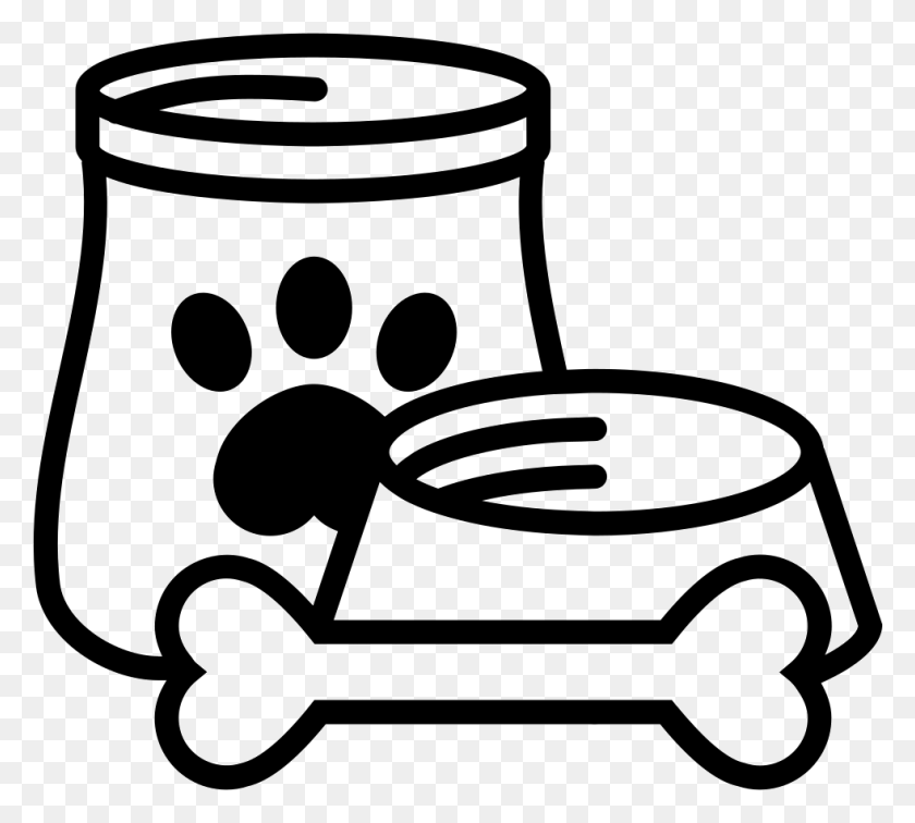 981x876 Dog Food And Bone Comments Pet Food Container Icon, Lawn Mower, Tool, Jar HD PNG Download