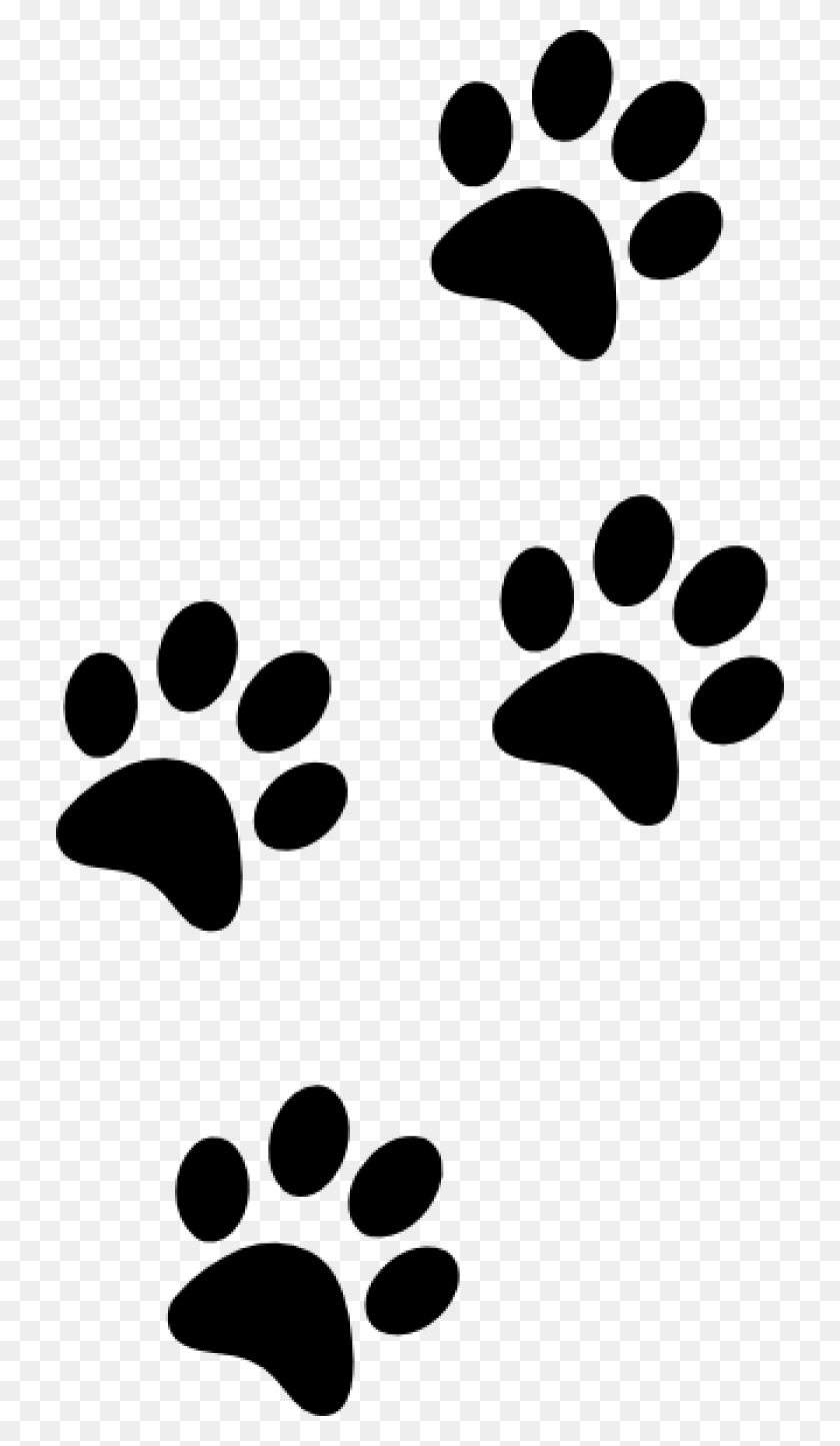 728x1385 Dog Foot Print Clipart, Gray, World Of Warcraft HD PNG Download