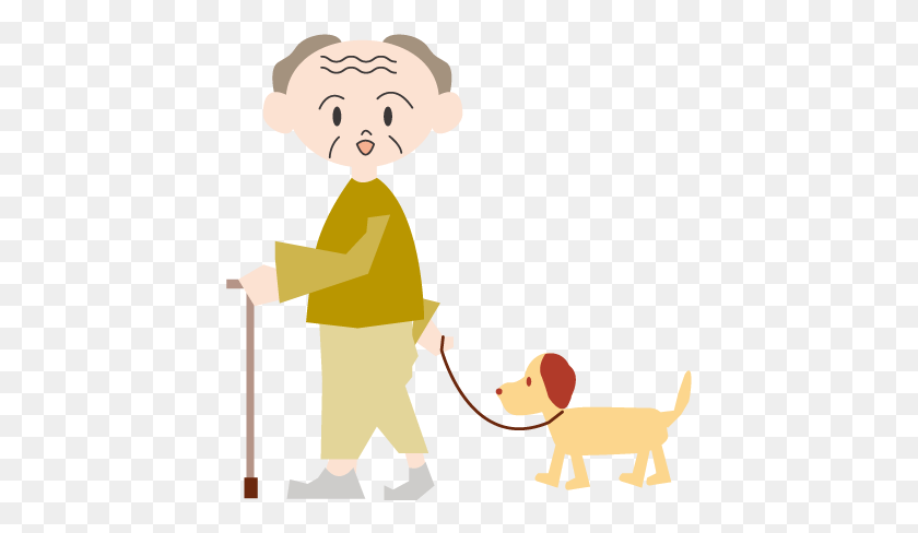 427x428 Собака Дедушка С Помощью Мультфильма, Человек, Человек, Люди Hd Png Скачать