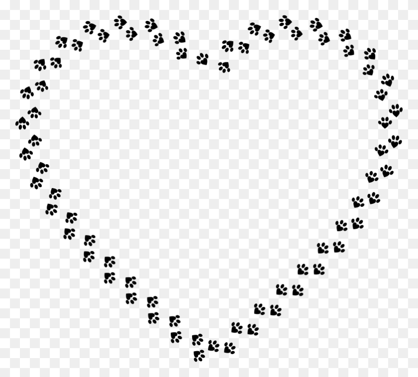 782x700 Dog Heart Border Frame, Gray, World Of Warcraft HD PNG Download