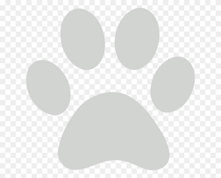 640x616 Dog Paw Paw Clipart Service Dog Pencil And In Color Dog Paw White, Stencil, Stain HD PNG Download