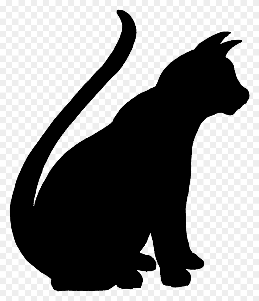 850x999 Dog Silhouette Sitting Sitting Cat Silhouette Clipart, Gray, World Of Warcraft HD PNG Download