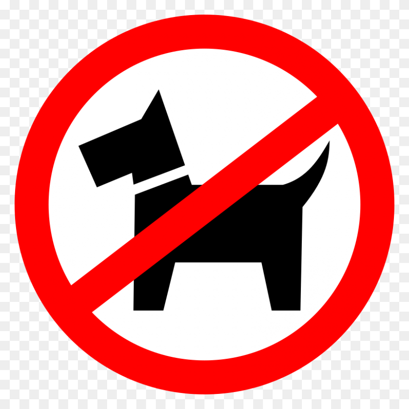 800x800 Dog Walking Is Prohibited No Dogs Clipart, Symbol, Road Sign, Sign HD PNG Download