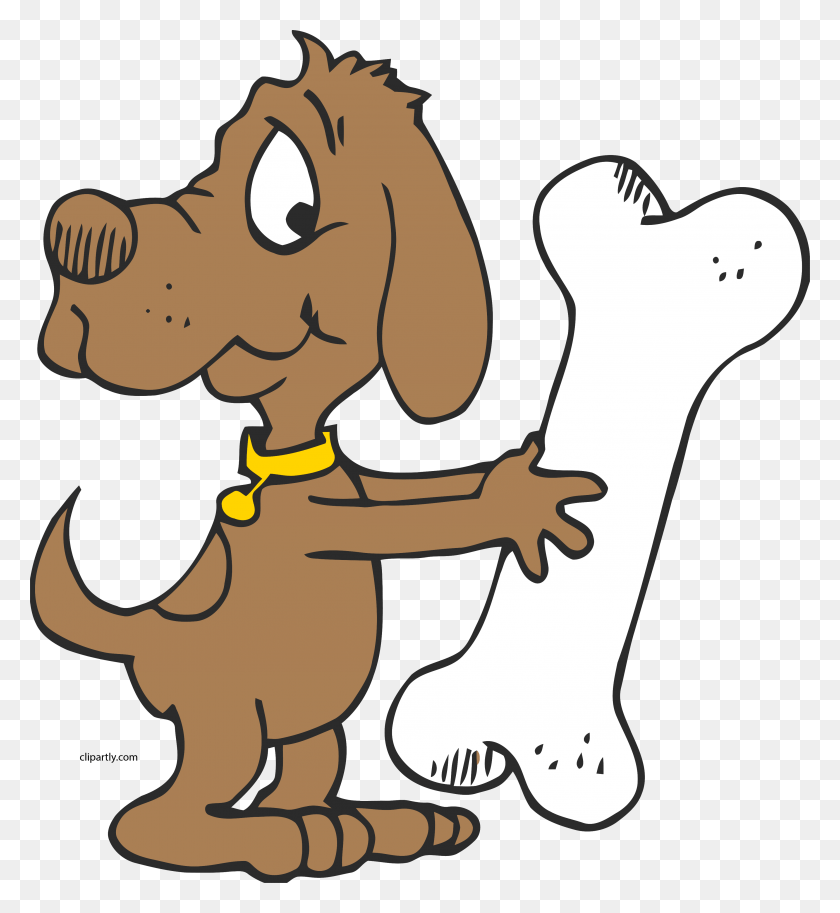 3574x3911 Dog With A Seriously Large Bone Clipart Dog With Bone Clipart, Outdoors, Animal, Nature HD PNG Download