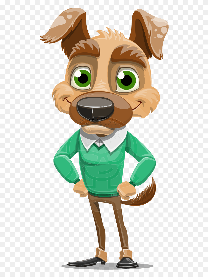 522x1061 Perro Con Ropa Personaje De Dibujos Animados Vectorial Aka Woofgang De Dibujos Animados, Juguete, Mamífero, Animal Hd Png