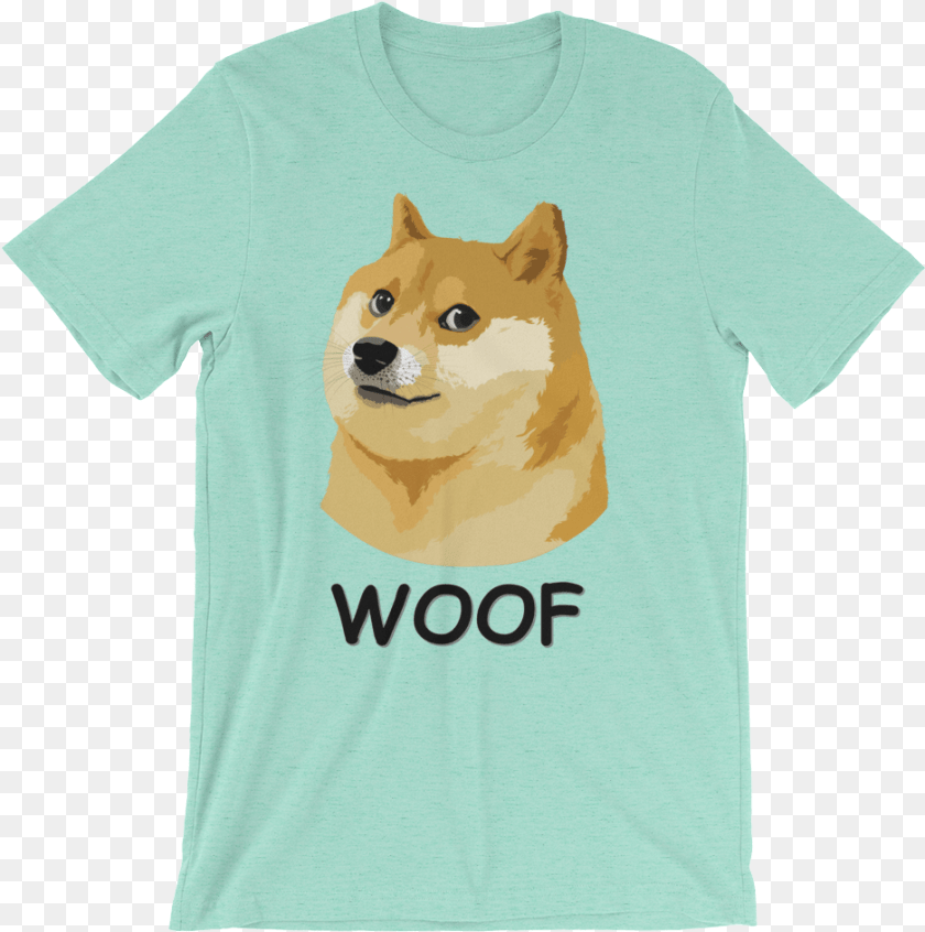 937x944 Dogecoin Doge Woof T Cartoon Doge, Clothing, T-shirt, Animal, Canine Sticker PNG
