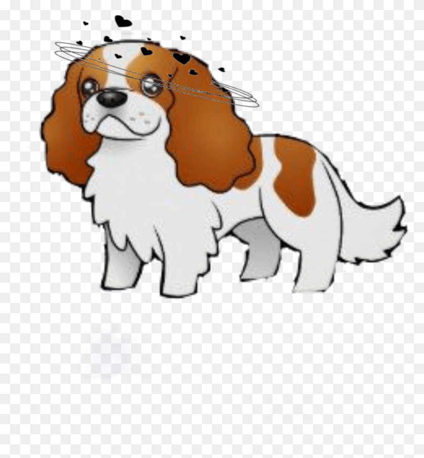1024x1113 Doggo Sticker Cavalier King Charles Spaniel Cartoon, Mammal, Animal, Pet HD PNG Download