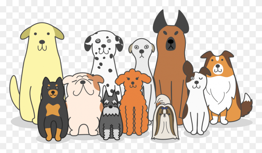 848x470 Dogs Cartoon Group Of Dogs Cartoon, Mammal, Animal, Pet HD PNG Download