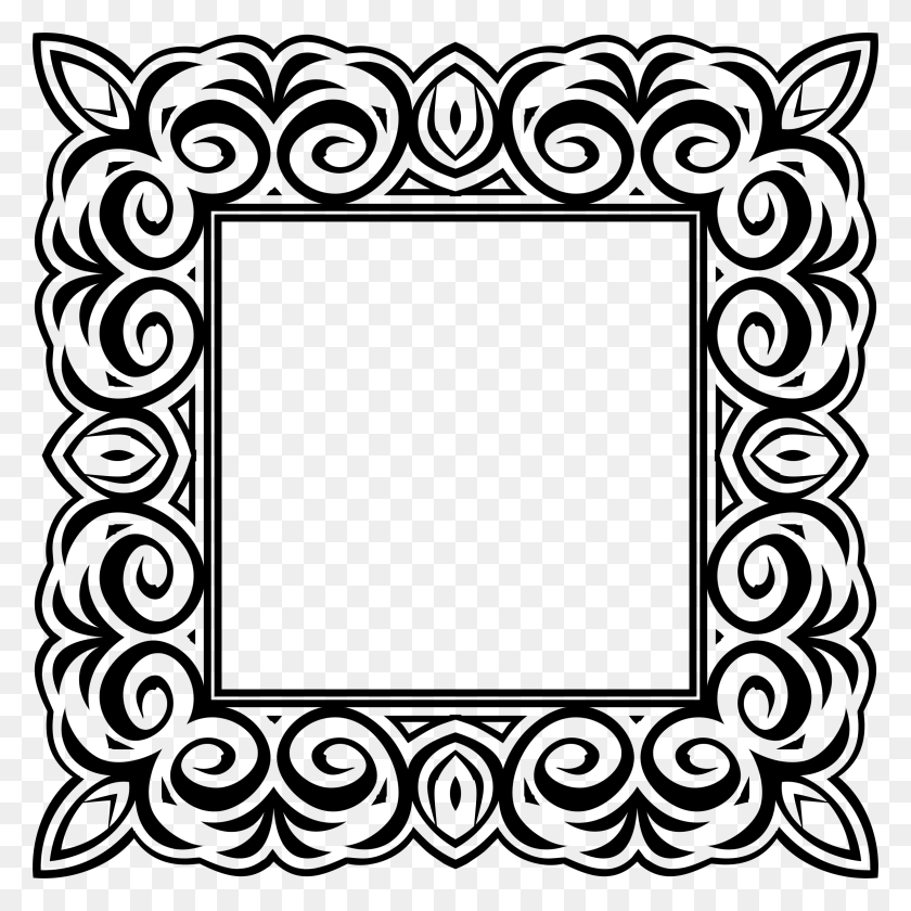 2300x2300 Doilies Black Line Lace Point Clip Art, Gray, World Of Warcraft HD PNG Download