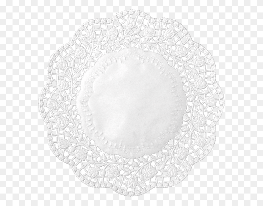 595x600 Doilies Rose Round 30 Cm, Lace, Rug HD PNG Download