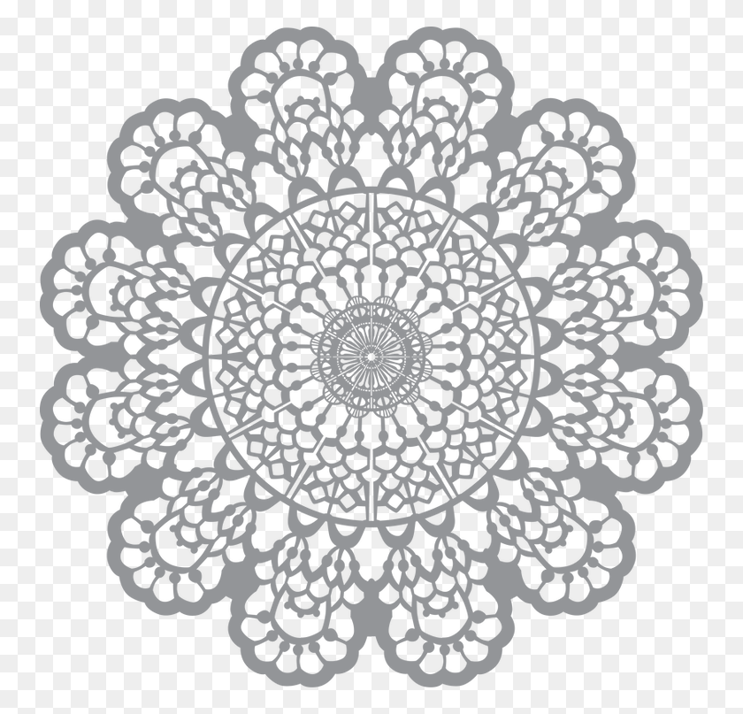 750x747 Doily Chibi Art Styles, Pattern, Ornament, Rug HD PNG Download