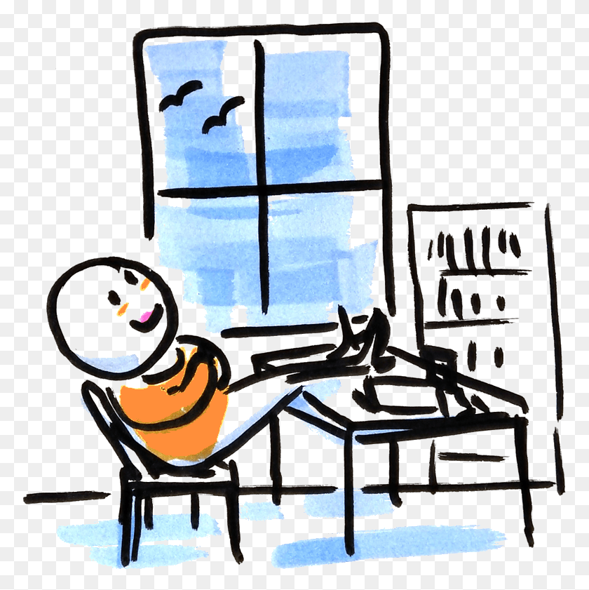 775x781 Doing Nothing Clipart, Machine, Chair, Furniture HD PNG Download