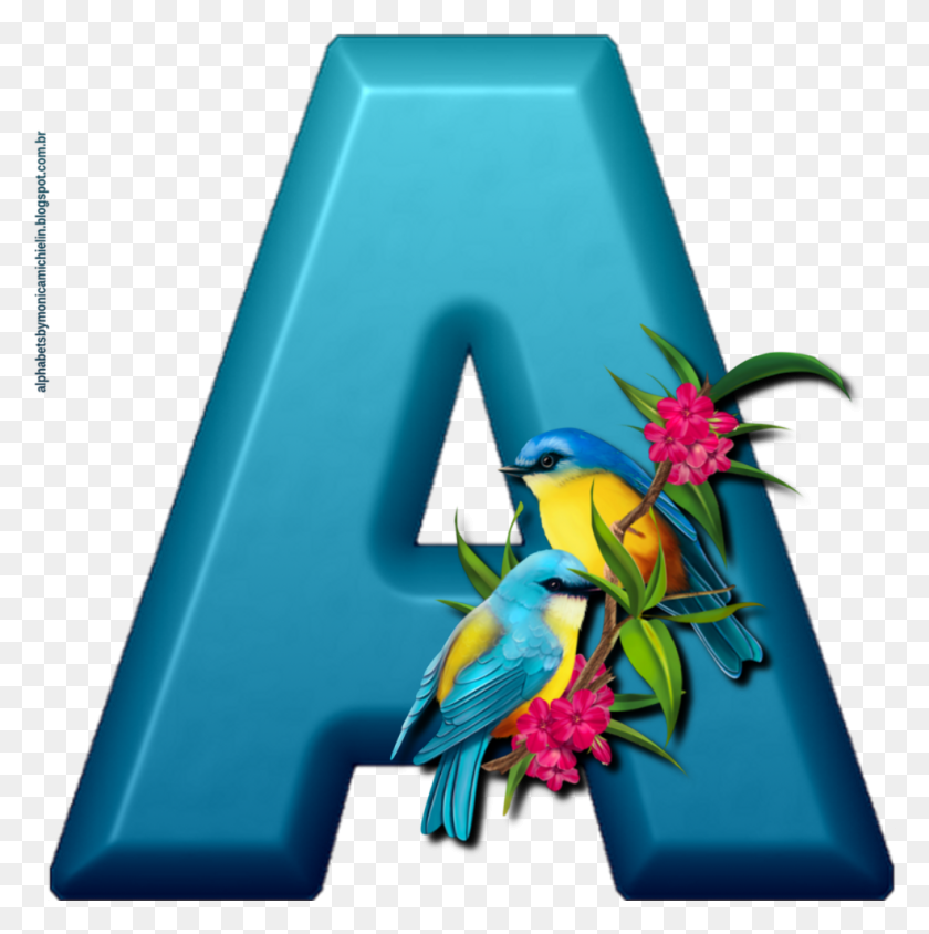985x991 Dois Passarinhos Alfabeto Two Birds Alphabet, Bird, Animal, Bluebird HD PNG Download