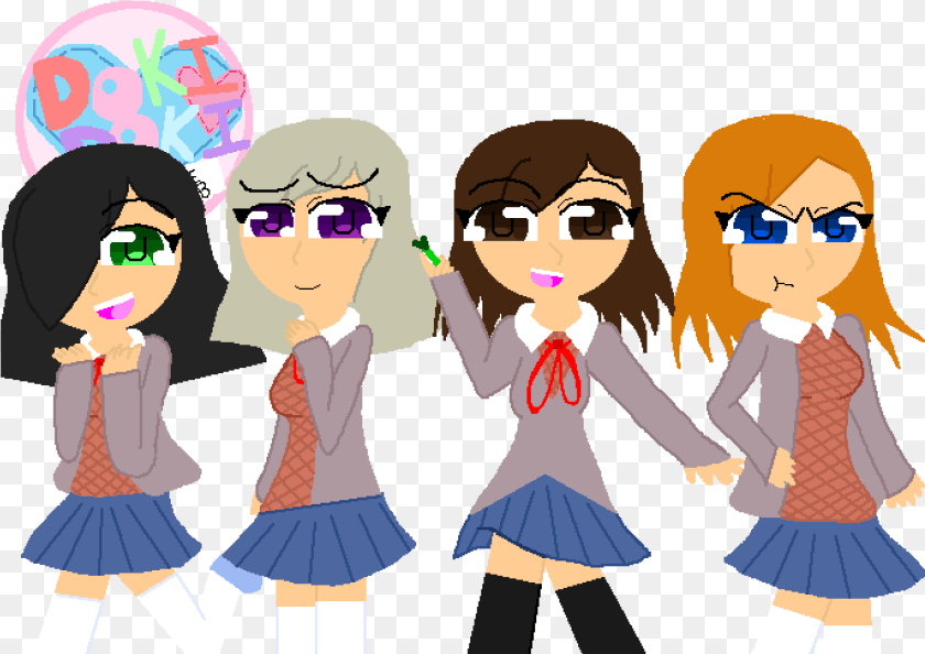 Doki Doki Literature Club Oc, Book, Comics, Publication, Baby Sticker PNG