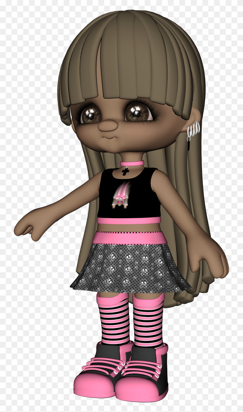 751x1362 Doll, Skirt, Clothing, Apparel HD PNG Download