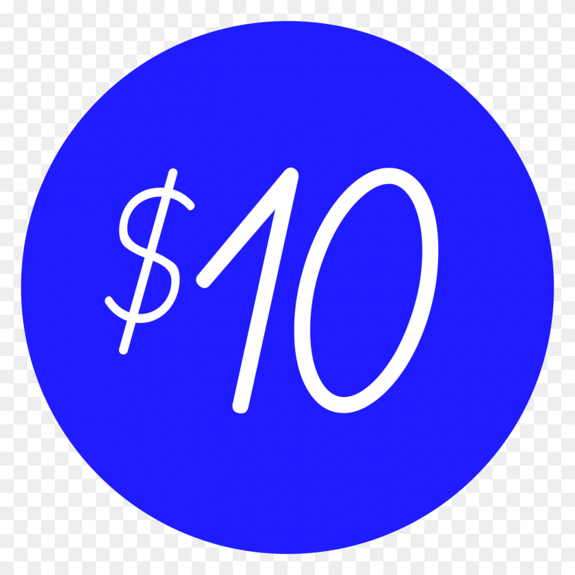 1400x1400 Dollar 10 Dollars Logo, Number, Symbol, Text HD PNG Download