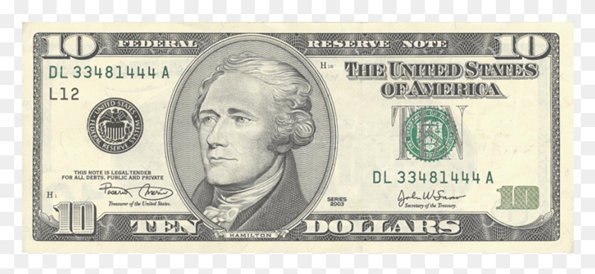 901x380 Dollar Bill Alexander Hamilton On The 10 Dollar Bill, Person, Human, Money HD PNG Download