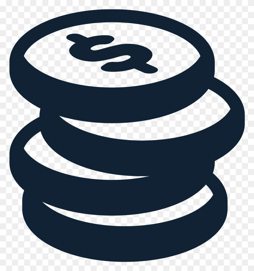 1197x1287 Dollar Coin Stack Financial Year Calendar Icon, Spiral, Coil, Rotor HD PNG Download