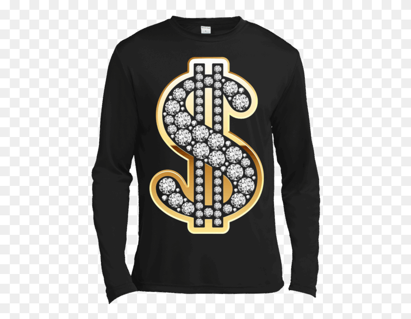 470x592 Dollar Sign Gold Diamond Bling T Shirt Simply Southern Shirts Volleyball, Sleeve, Clothing, Apparel HD PNG Download