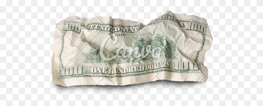 524x278 Dollar Transparent Crumpled Crumpled Dollar Bill Transparent, Diaper, Money, Text HD PNG Download