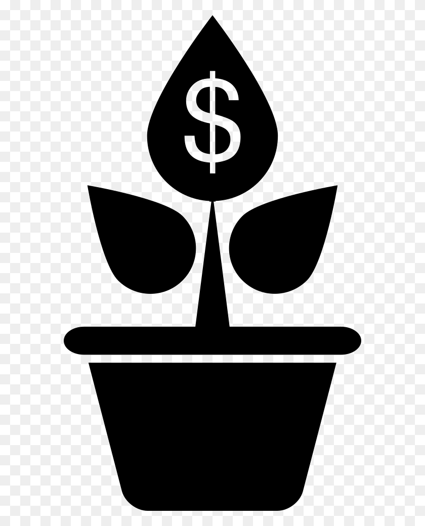 588x980 Dollars Growing On A Plant Comments Ikonka Sberezheniya, Stencil, Symbol HD PNG Download