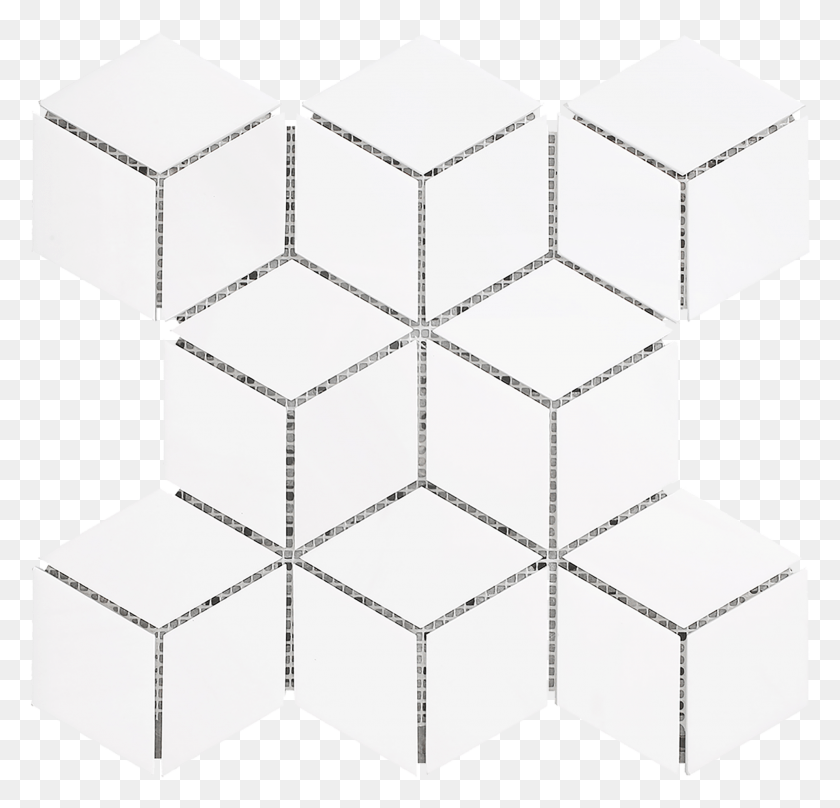 1975x1895 Dolomite Marble 3D Rhombus Mosaic Tile Mosaic, Spider Web, Rug Descargar Hd Png