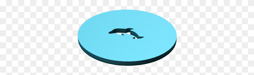 332x188 Dolphin Stencil Circle, Animal, Disk, Bird HD PNG Download
