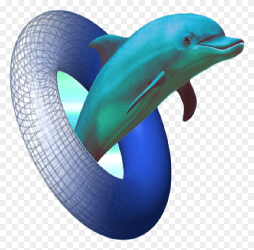 1861x1832 Descargar Png Dolphin Vaporwave Transparente, Animal, Vida Marina, Mamífero Hd Png