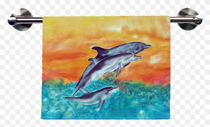 1194x689 Dolphins Hand Towel Towel, Bird, Animal, Dolphin HD PNG Download