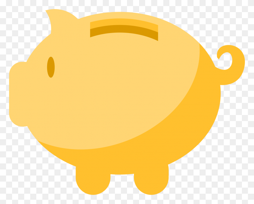 2000x1576 Domestic Pig Saving Clip Art Cartoon Yellow Piggy Bank Vector, Banana, Fruit, Plant HD PNG Download