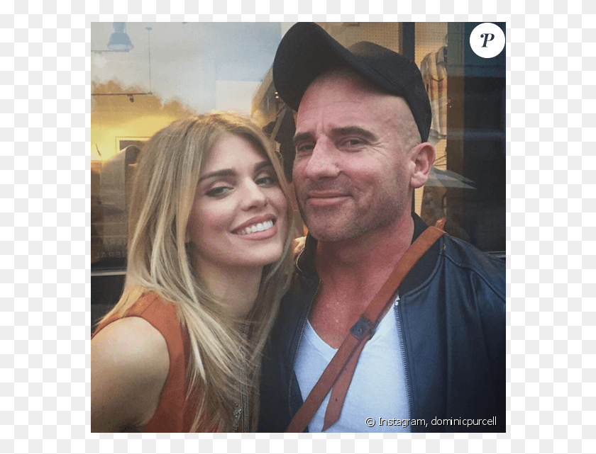 586x581 Dominic Purcell Et Sa Compagne Annalynne Mccord Annalynne Mccord And Dominic Purcell Instagram, Person, Face, Clothing HD PNG Download