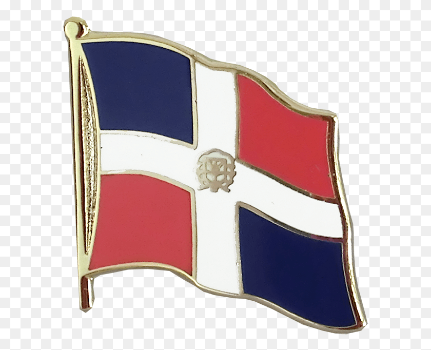 597x622 Dominican Republic Flag Lapel Pin Flag, Armor, Shield HD PNG Download