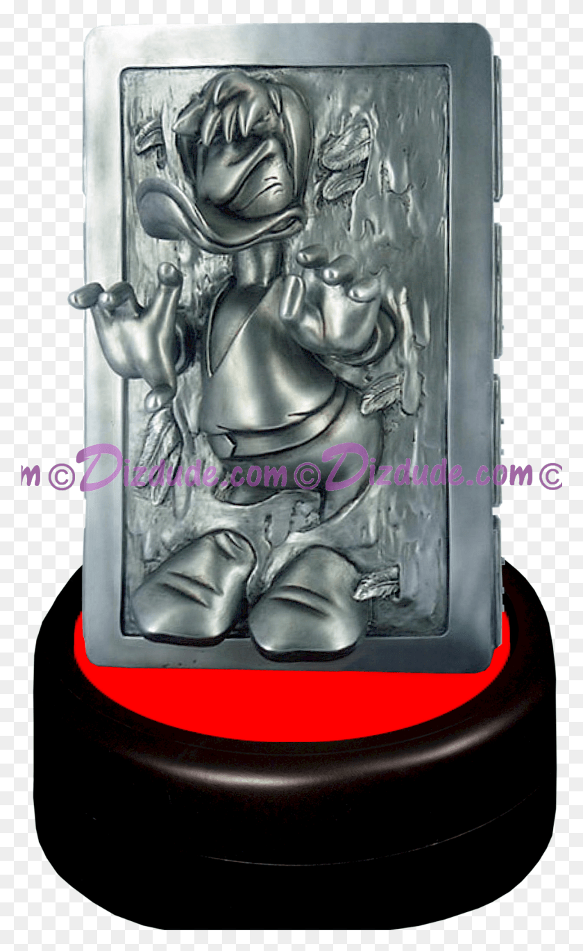1201x2018 Donald Duck As Han Solo In Carbonite Medium Big Fig, Figurine, Silver HD PNG Download