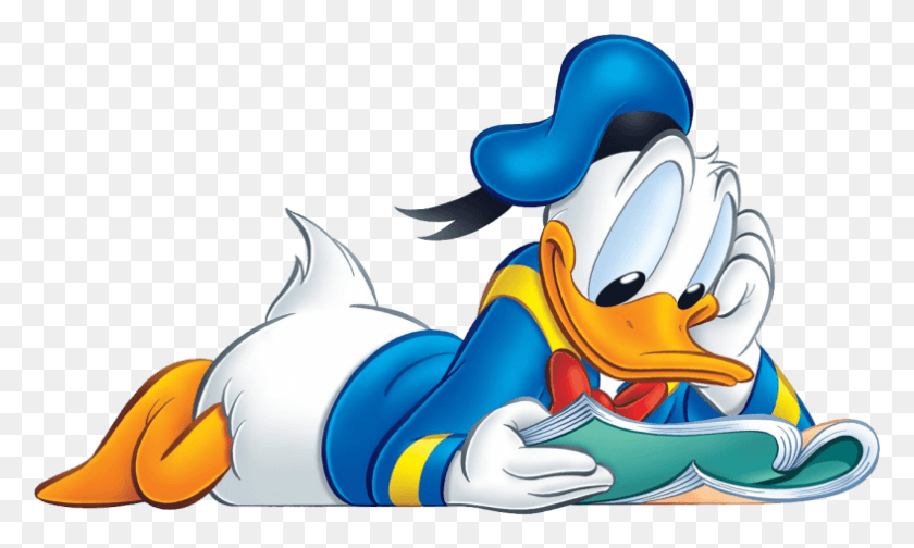 788x449 Donald Duck Donald Duck Read Book, Graphics, Outdoors HD PNG Download