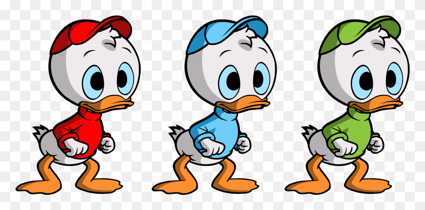 2039x931 Donald Duck Huey Dewey And Louie Burger Huey Dewey And Louie, Graphics, Animal HD PNG Download
