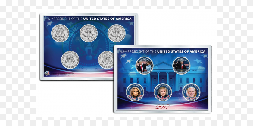 601x361 Donald Trump 45Th President Official 2017 Jfk Kennedy Dime, Persona, Humano, Disco Hd Png
