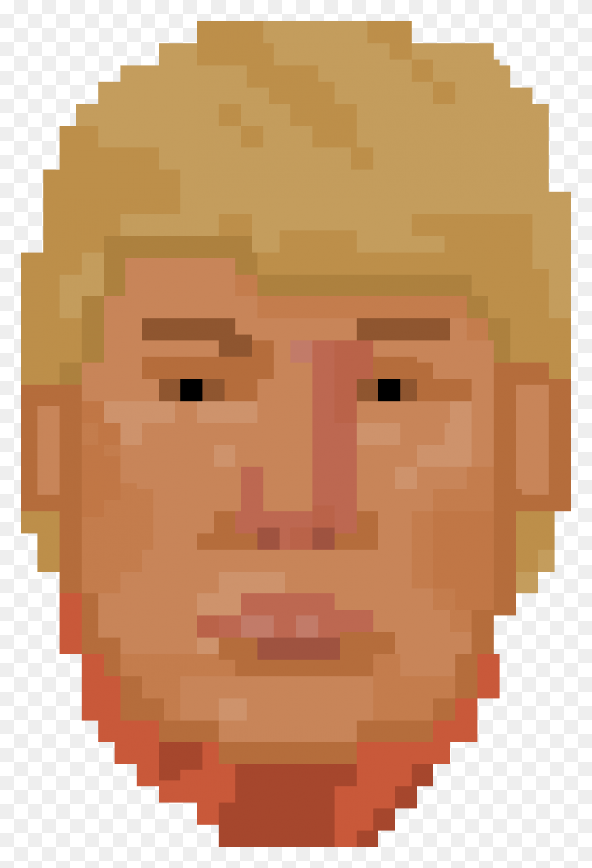 800x1200 Donald Trump Donald Trump Face Pixel Art, Rug, Head, Poster HD PNG Download