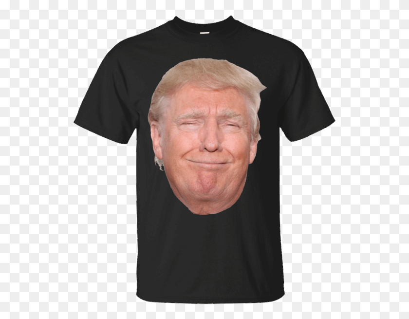 541x595 Donald Trump Head Funny Smiling Face T Shirt I M Just Here For The Boos, Person, Human, Clothing HD PNG Download