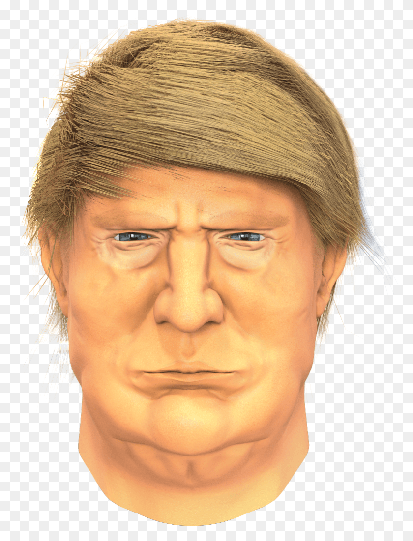 782x1044 Donald Trump Head Sculpt Close Up, Face, Person, Human HD PNG Download